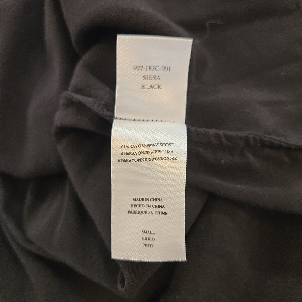 Rails Sierra Black Mini Dress Smocked Womens Size Small - Picture 9 of 9